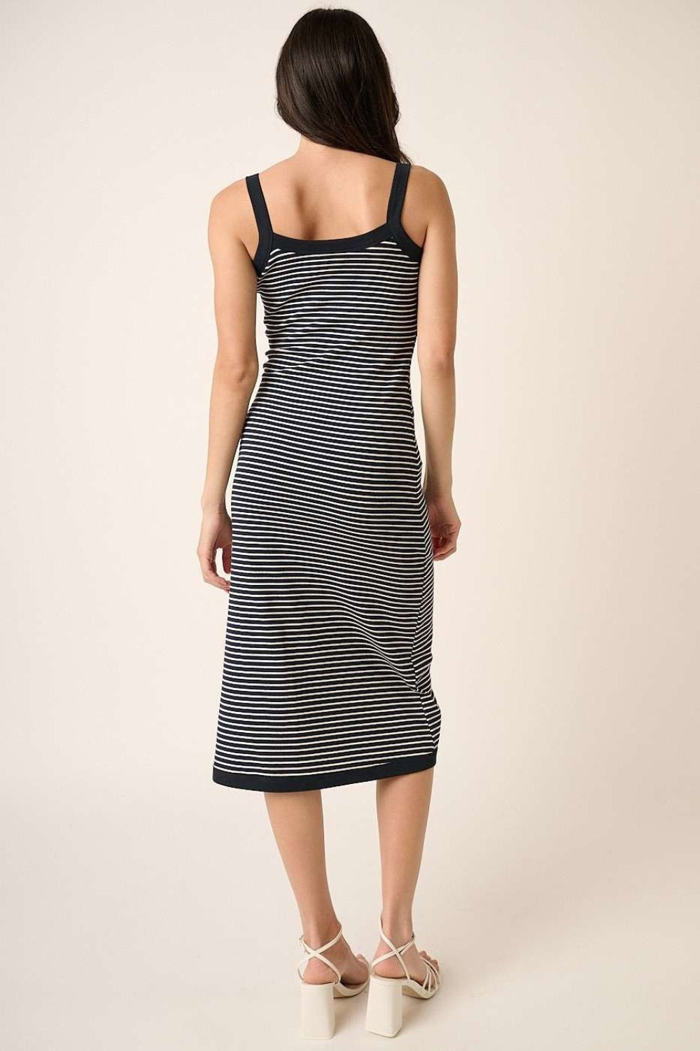 Mittoshop Contrast Striped Midi Cami Dress