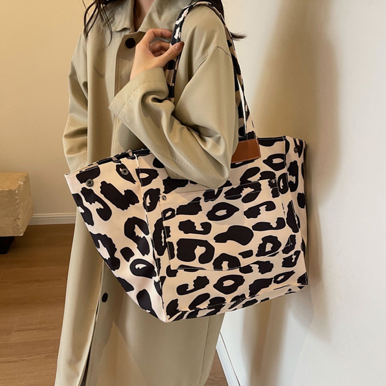 Animal Print Canvas Tote Bag